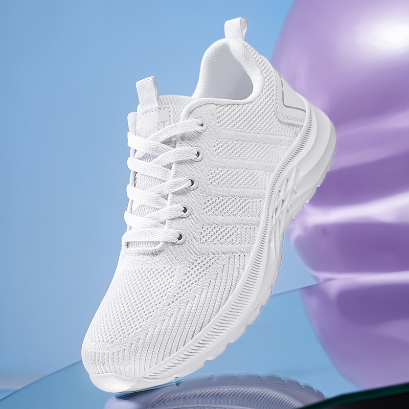 new 2024 Spring Summer Large Size Couple Fashion Shoes Casual Soft Sole Sports Shoes Breathable Single Flying Woven Running Mesh Shoes