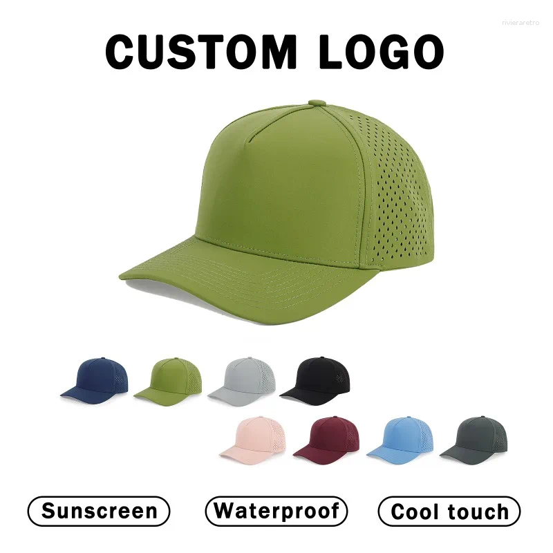 Ball Caps Custom Logo Waterproof Baseball Cap For Men And Women Summer Outdoor Quick-drying Breathable Sunscreen Truck Driver Hat