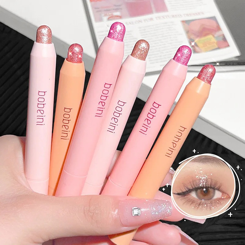 Pearlescent Eyeshadow Stick Pencil Glitter Eyeshadow Waterproof Shimmer Silkworm Liner Pen High-gloss Cosmetics Beauty Makeup 240624