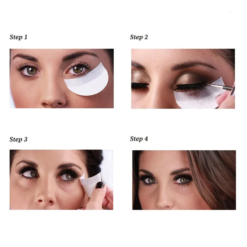 20/30/50pcs Eye Makeup Stencils Disposable Eyeshadow Stickers Eyeliner Shield Grafted Eyelashes Isolate Eyelash Removal Patches 240624