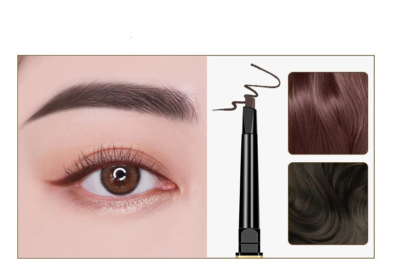 Small Gold Stick Eyebrow Pencil Double-headed Eyebrow Pencil Extremely Thin Three-dimensional and Lasting Non-smudged Triangular 240625