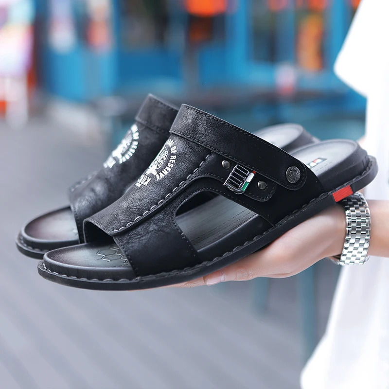 Summer Mens Sandals Beach Shoes Summer Leisure Beach Roman Men Outdoor Sandals High Quality Slippers Soft Bottom Zapatos Hombre 250225