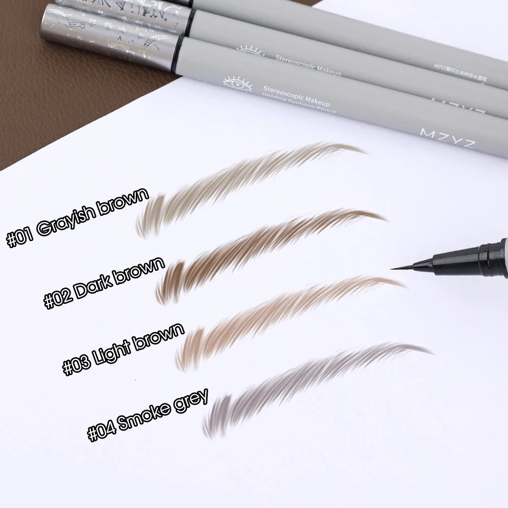 Lasting Liquid Eyebrow Pencil 0.01mm Ultra-fine Outline Lying Silkworm Eyeliner Waterproof Non-smudge Smooth Eyebrow Tattoo Pen 240625