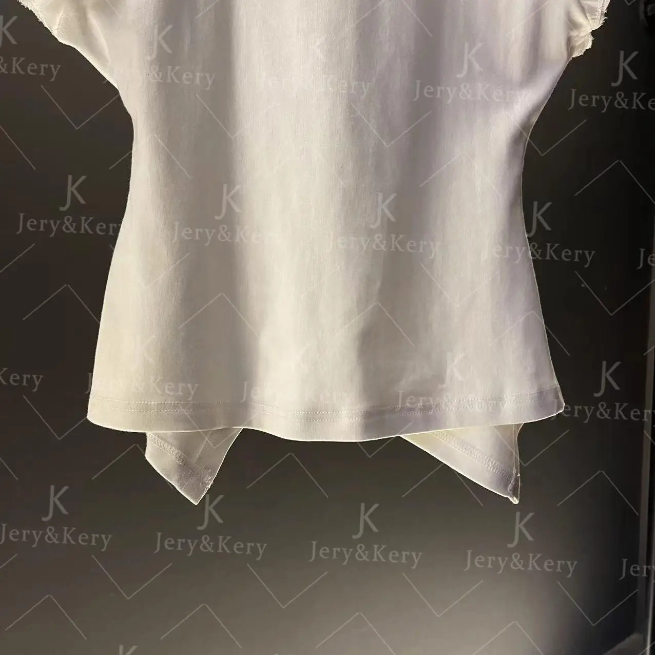 Solid Color Irregular Folded 3D Flower Short Sleeve Tshirt for Women Summer Fashion Versatile Loose White Tshirts Top 240625