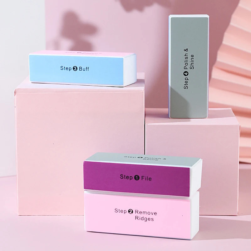 Four Sides Nail Art Buffer Sanding Block Buffs Professional Nail Files Polishing Tools Pedicure Manicure Accessories 240625