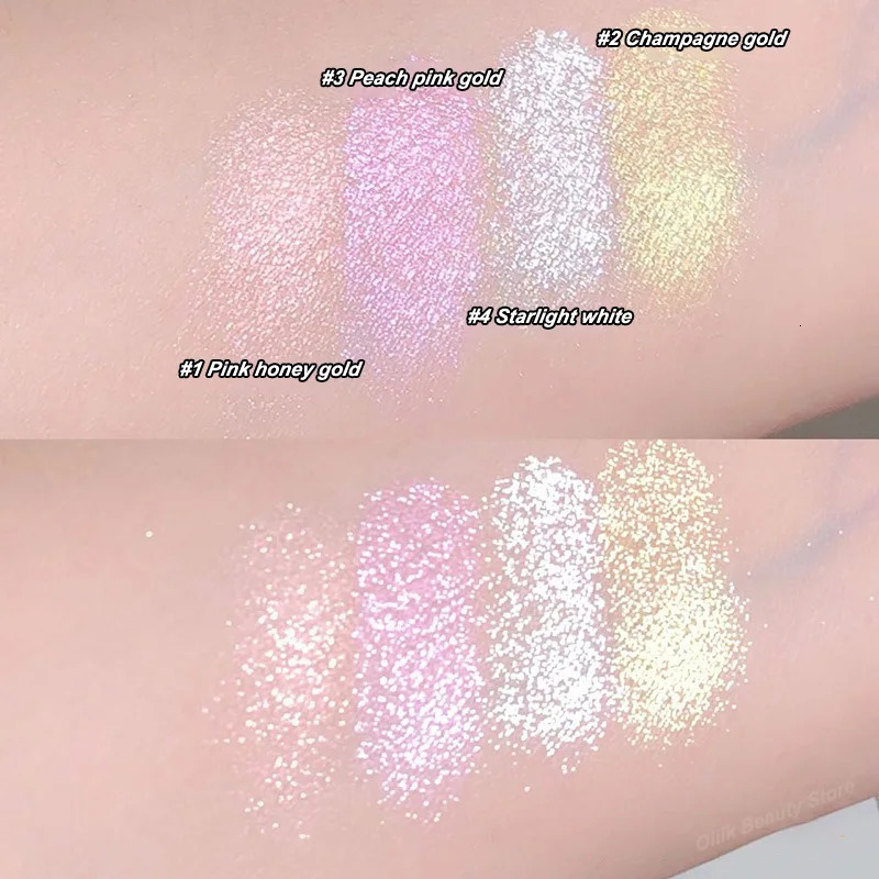 Fairy Pink Highlighters Fine Flash Party Supernatural White Contour Highlighter Palette Monochrome Highlights Powder Cosmetics 240624