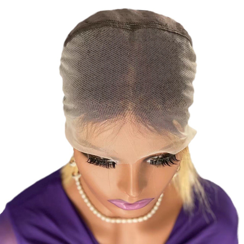 200% Density 12A Vietnam Double Drawn Bone Straight Human Hair Wigs 13x4 Top SwissLace Women BOB Hairstyle Straight Hair Wig Mixed With Gradient Color