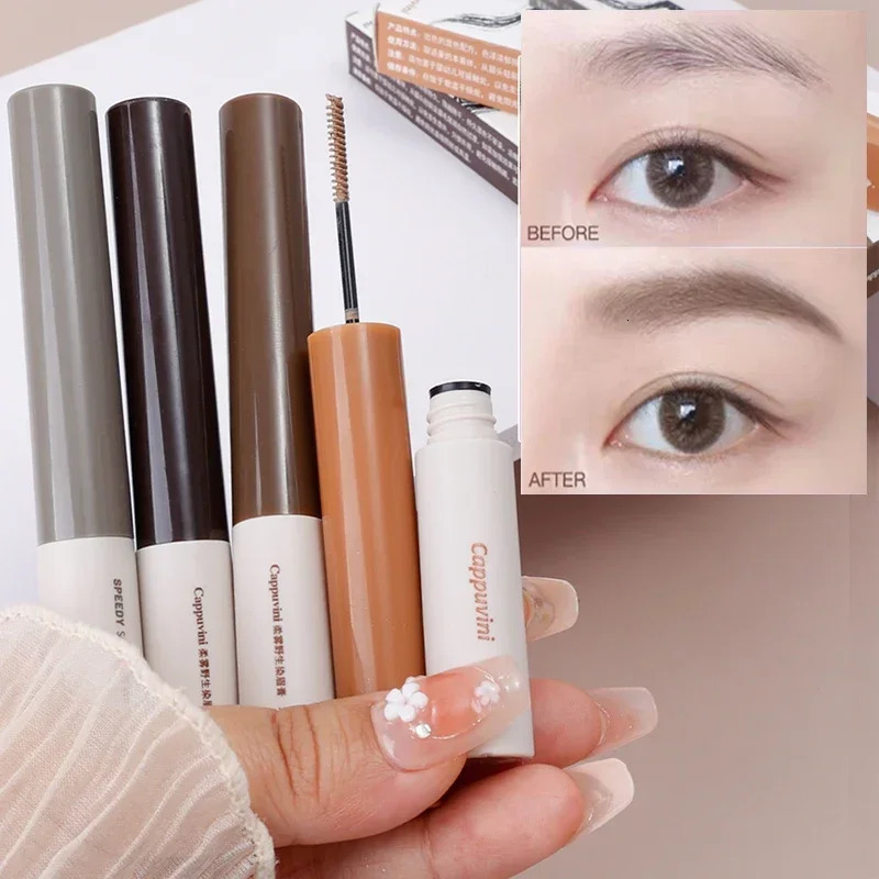 Eyebrow Dye Waterproof Long Lasting Coffee Brown Color Eyebrow Gel Paint Eyebrow Tint Mascara Makeup Tool Brow Enhancer Cream 240625