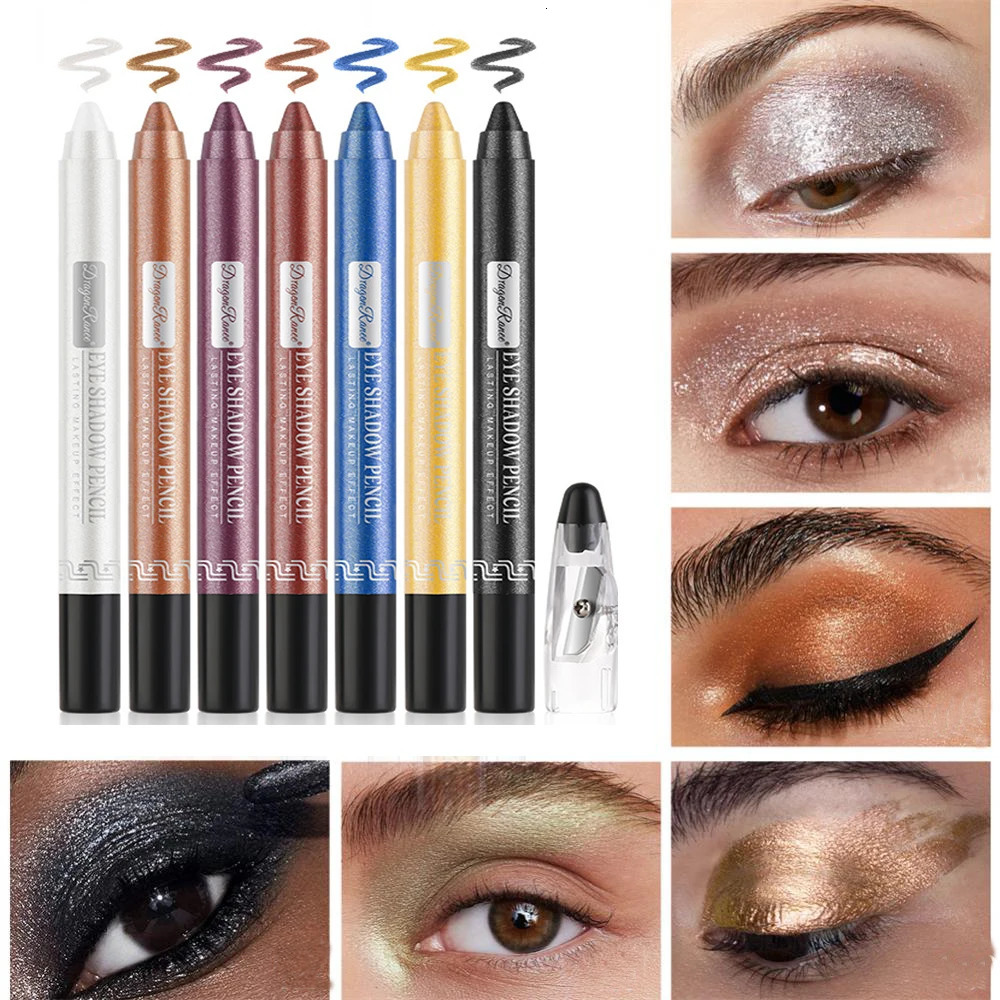 Pearlescent Eyeshadow Pencil Glitter Silkworm Liner Pen Highlighter Long Lasting Matte Eye Shadow Stick Eyes Makeup Cosmetics 240624