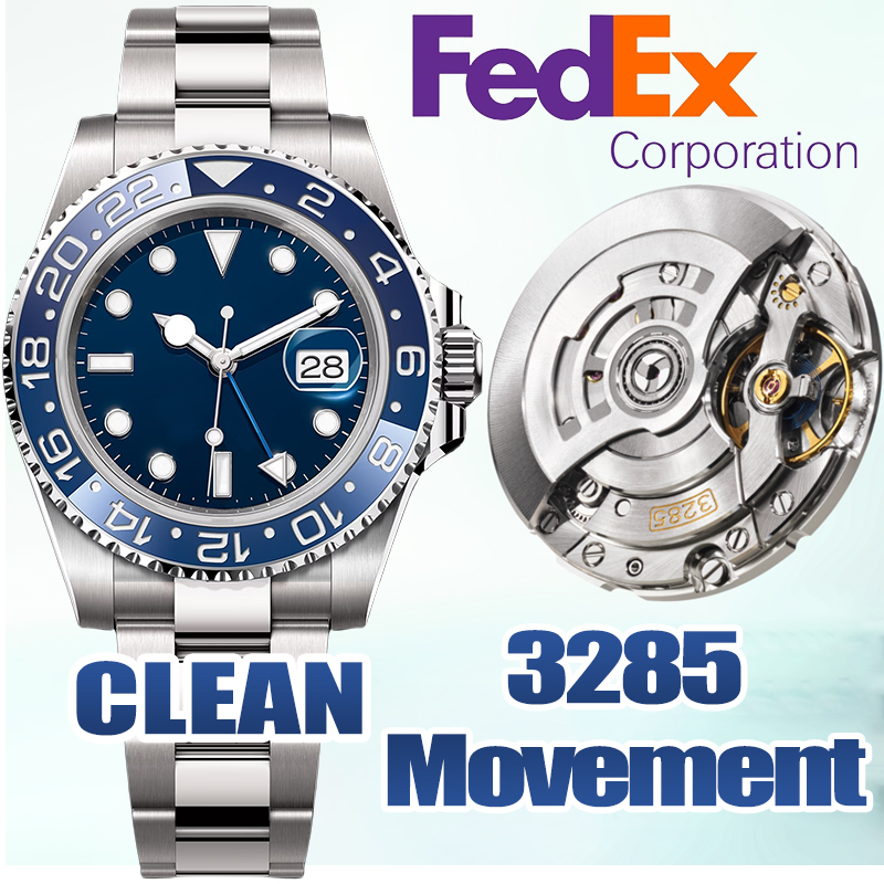 CLean Factory Luxury Mens Watch Designer Watches High Quality 40MM 3285 Automatic Mechanical Movement Stainless Steel Ceramic Bezel Luminous Waterproof 72H Time