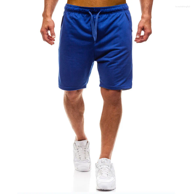Men's Shorts Mens Sports Pocket Solid Drawstring Board Trunk Beach Short Pants Summer Thin Trousers Zippered Loose Sweatpants
