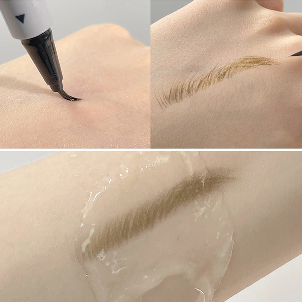 Lasting Liquid Eyebrow Pencil 0.01mm Ultra-fine Outline Lying Silkworm Eyeliner Waterproof Non-smudge Smooth Eyebrow Tattoo Pen 240625