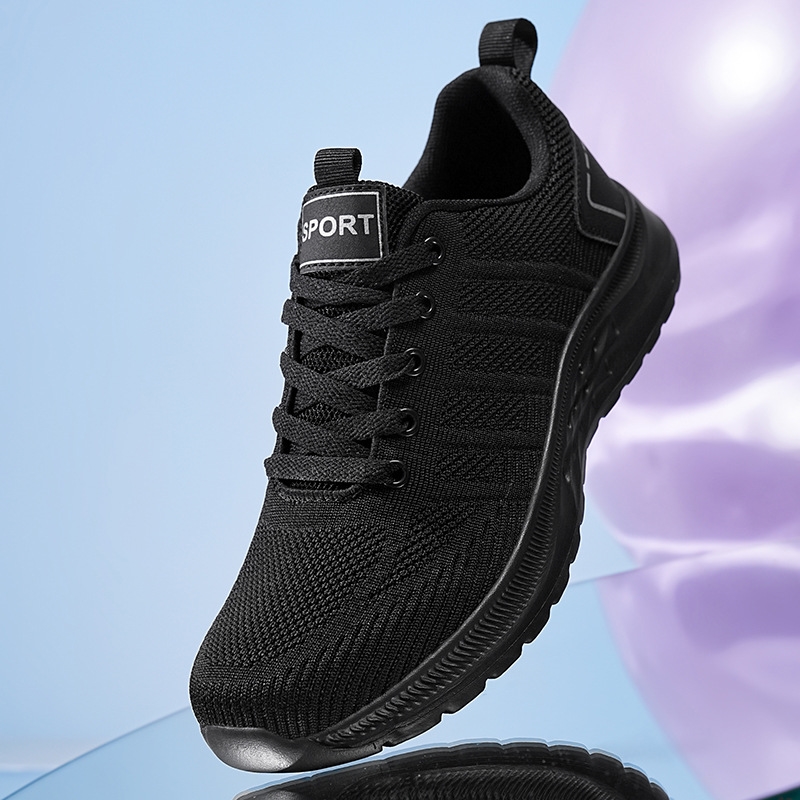 new 2024 Spring Summer Large Size Couple Fashion Shoes Casual Soft Sole Sports Shoes Breathable Single Flying Woven Running Mesh Shoes