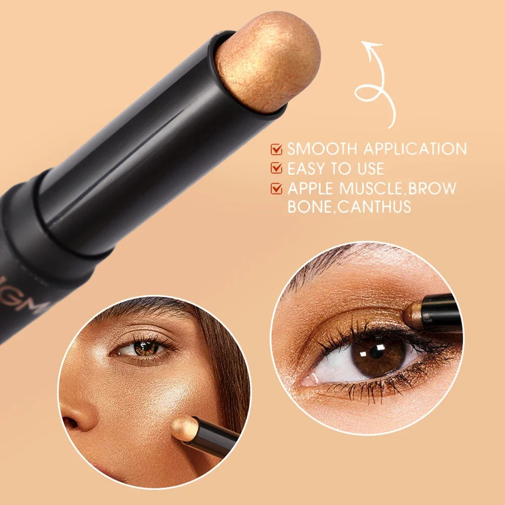 Metallic Glitter Eyeshadow Stick Shimmer Matte Lying Silkworm Eyeshadow Pencil Ultra Pigment Long Lasting Highlighter Pen Makeup 240624