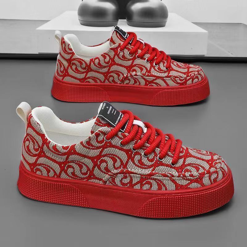 New men's casual Breathable Walking Running Shoes sports sneaker fashionable thick soles board shoes