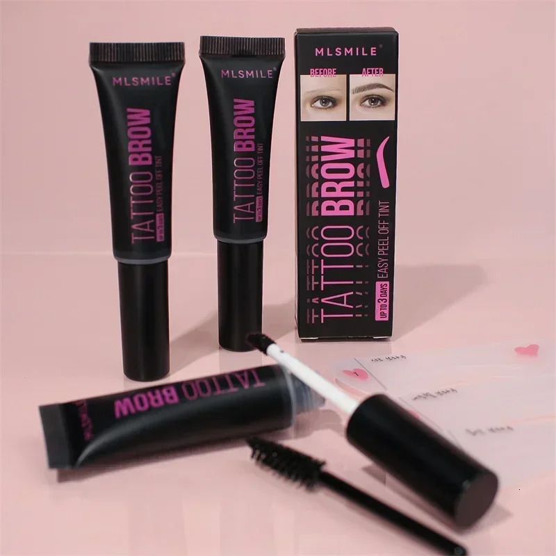 Tearing Eyebrow Gel Makeup Semi-anent Waterproof Long Lasting Tattoo Tint Sweatproof Peel Off Dye Eyebrow Cream Cosmetic 240624