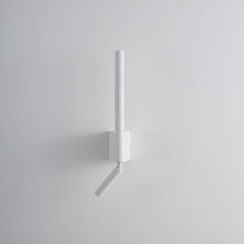 Black Long Wall Mount Bedside LED Night Reading Lamp with Switch Minimalist Modern Hotel Rotatable Wall Sconce Light Fixture