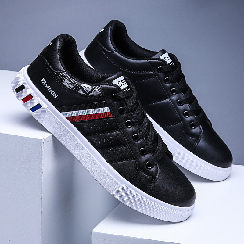 Big size 48 new leather men's casual shoes trend waterproof low top sneakers