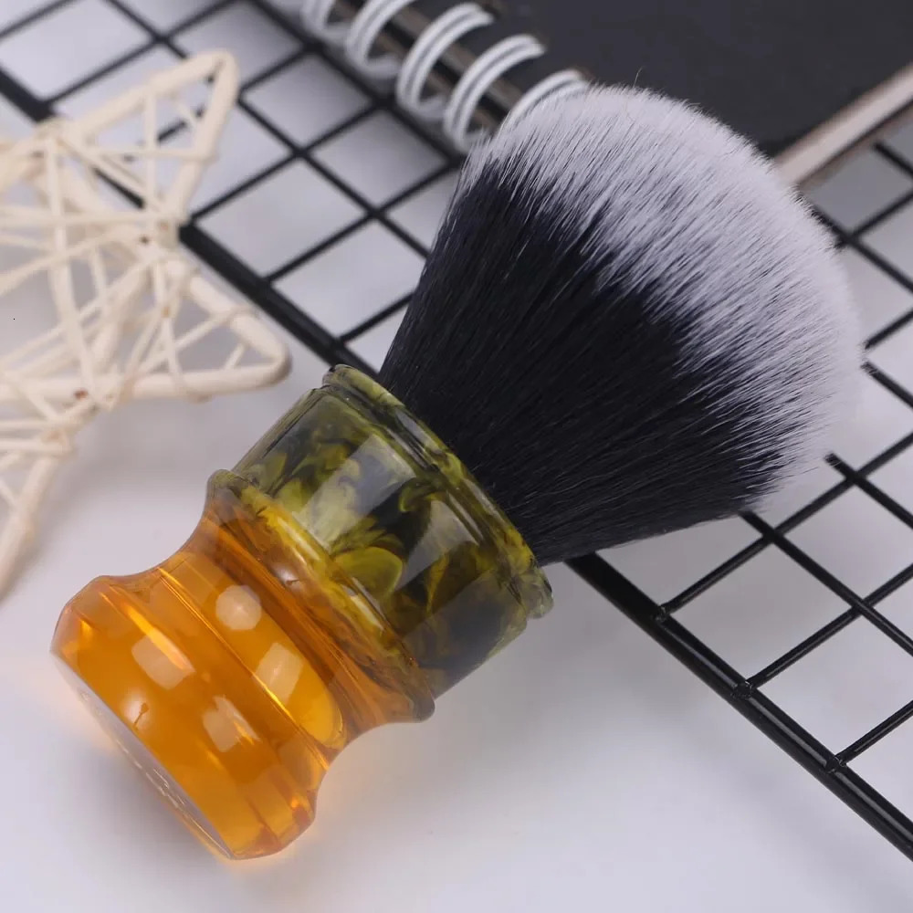 Yaqi 24MM Men Wet Shave Brushes Sagrada Familia BlackWhite Tuxedo Synthetic Fibre Resin Handle o240624