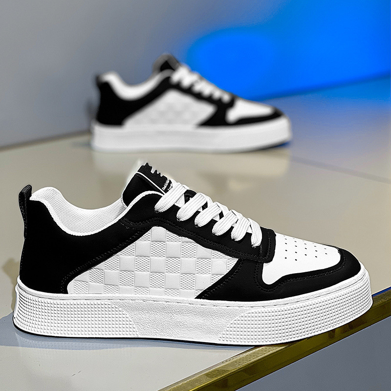 men's casual trend new Seasonal Breathable Walking Running Shoes sports sneaker fashionable thick soles board shoes Lhshoe