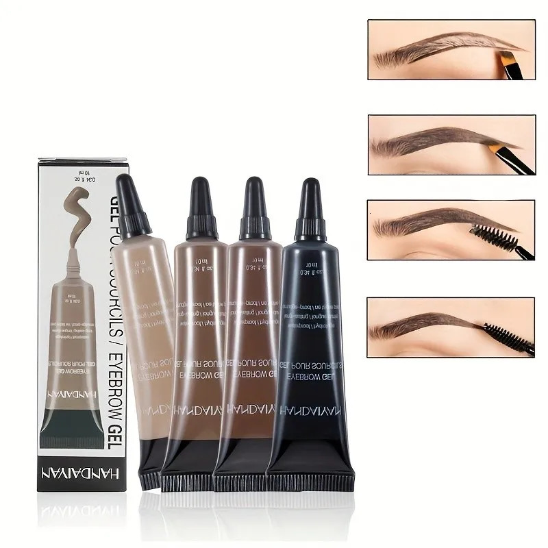 6- Color Eyebrow Gel Waterproof Smudge Proof Styling Liquid Color Rendering Eyebrow Dye Cream 240625