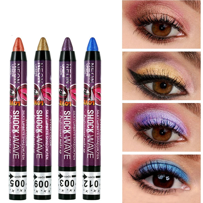 1PC Waterproof Eyeshadow Pen Long Lasting Glitter Shimmer Eye Shadow Matte Pearlescent Eyeshadow Pencil Stick Makeup 240624