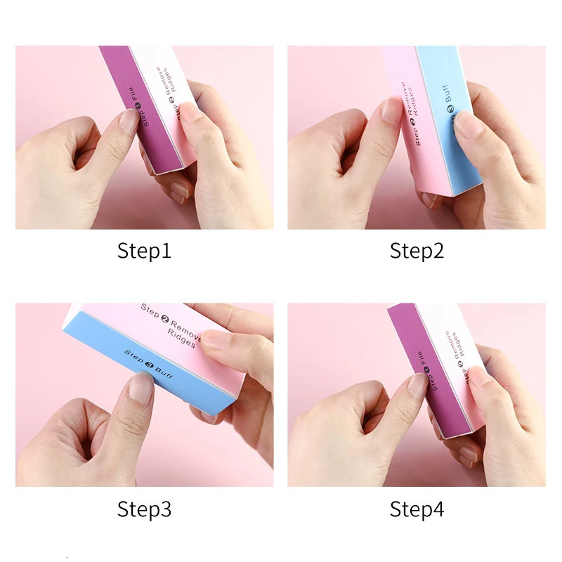 Four Sides Nail Art Buffer Sanding Block Buffs Professional Nail Files Polishing Tools Pedicure Manicure Accessories 240625