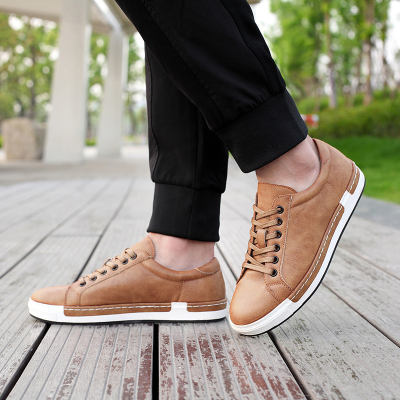 38-48 size yellow black brown grey new arrival leather flat men business casual shoes 920