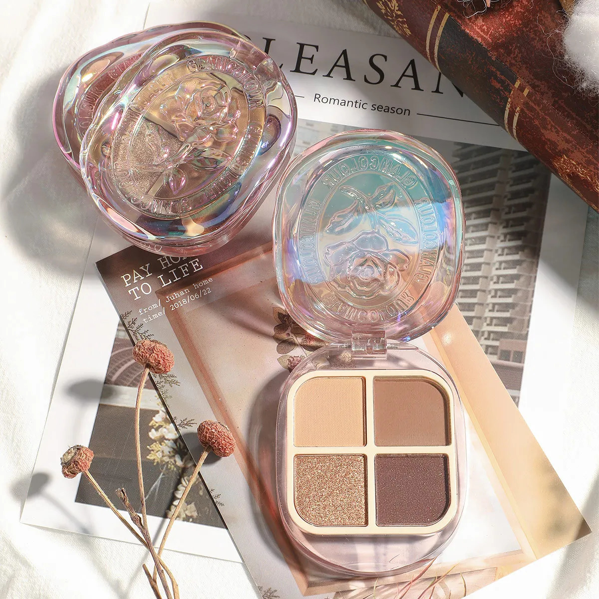 GlamColour Fire Paint Colors Shimmer Matte Eyeshadow Palette Metallic Smoky Pigmented Eyeshadow Pallete Cosmetic Makeup Palette 240624