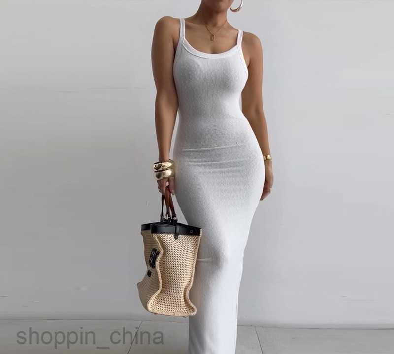 Women Dresses Summer New Fashion Print Round Neck Sleeveless suspender Slim Fit Wrap Hip Dress