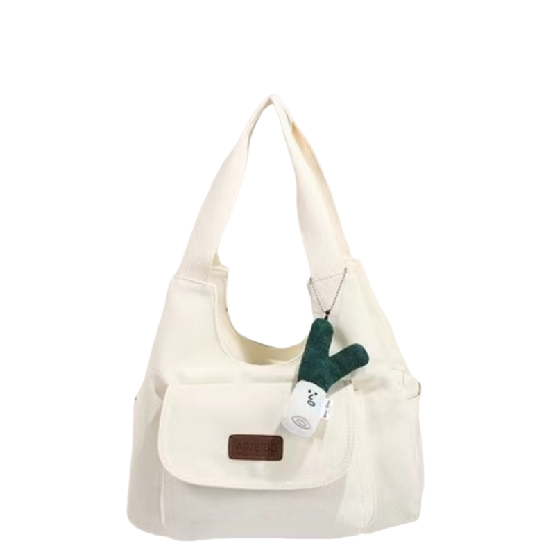 Street trend college style student commuting bag, Japanese Instagram style retro commuting tote bag women's new niche design simple and casual ca