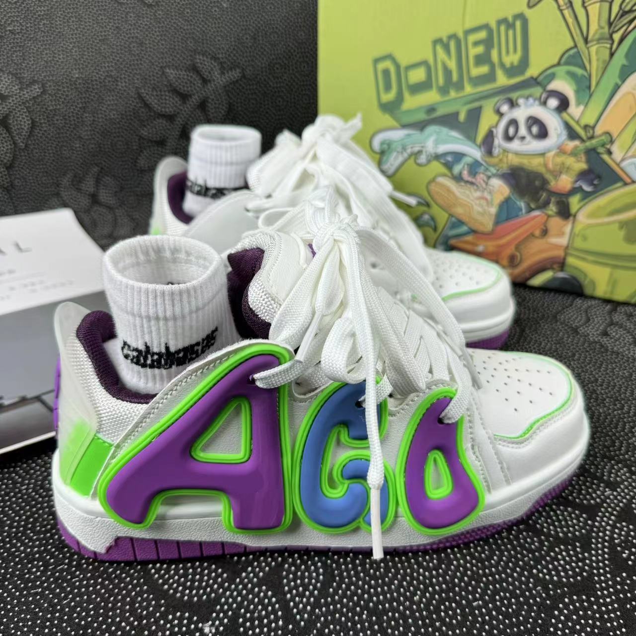 Shoes Men Women Casual Vintage Style Shoes Thick Sole Clunky Shoes Fashionable Breathable Comfortable Purple Free Shipping