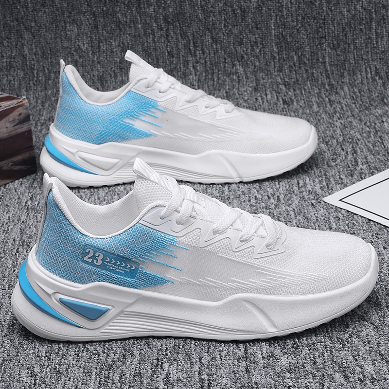 Men'S Flying Woven Sports Shoes Fashion Running Shoes New Low-Top Net Shoes Light Walking Jogging Casual Shoes