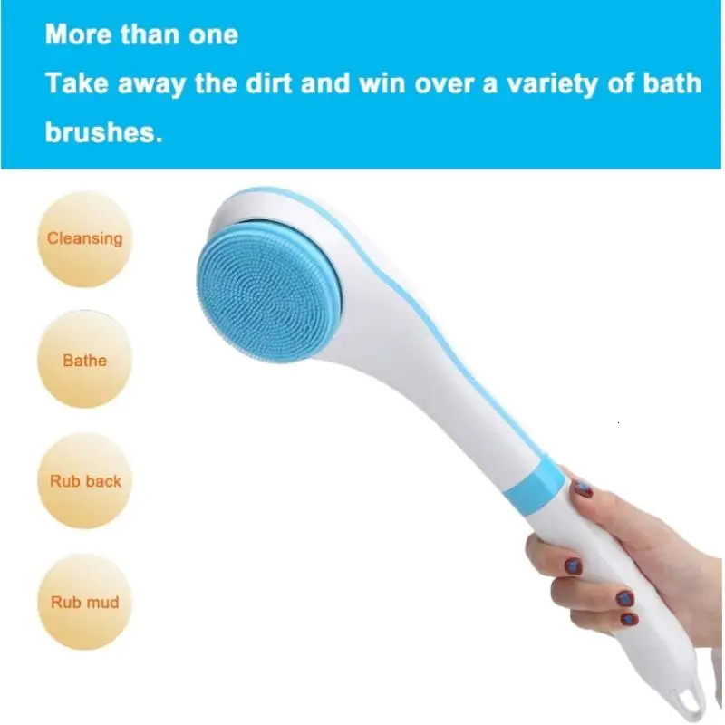 Electric Bath Brush Five Brushes in One Brush Face Wash Brush Full Body Wash Brush Soft Massage Brush Waterproof Scrubbing Brush i240624