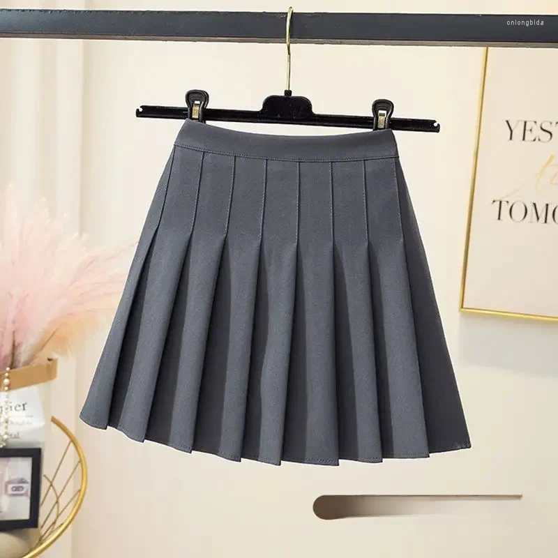 Skirts Thickened Woolen Pleated Skirt Women's High-waisted Slimming A- Line Mini Dress Arrival Autumn/winter 2024 Black Jk Style