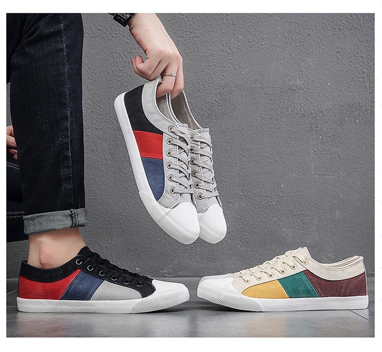 2022 New Arrival Summer Spring Hot Sale Vulcanized Canvas man-made old Board Shoes Stretch Shoes-lace Low MOQ