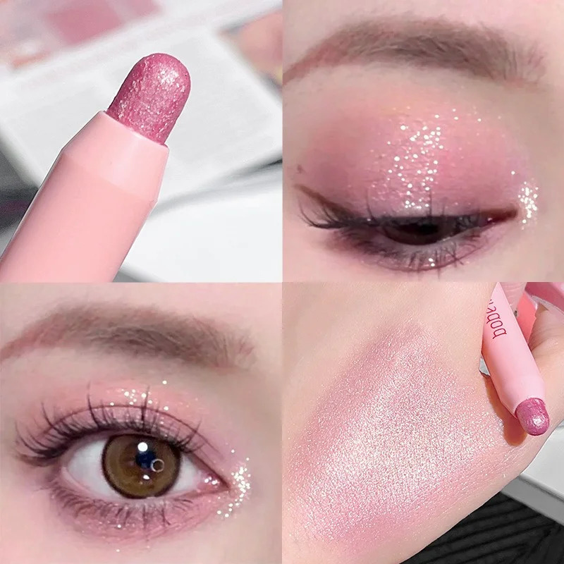 Pearlescent Eyeshadow Stick Pencil Glitter Eyeshadow Waterproof Shimmer Silkworm Liner Pen High-gloss Cosmetics Beauty Makeup 240624