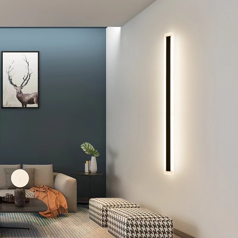 Modern IP65 Waterproof outdoor Long Strip LED wall lamp villa courtyard Wall Light Garden porch Sconce Light garage Luminaire
