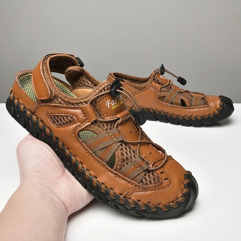 Summer Mens Sandals Casual Slip on Italian Men Shoes s Outdoor Snearkes Breathable Slippers Men Boat Shoes Chaussure Homme 240625