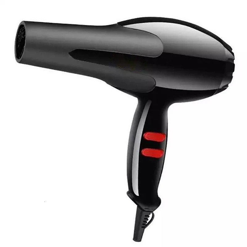 1PC Professional High Power Hair Dryer DC Motor Negative Ion Blow Dryer with 5 Speed Concentrator Attachment for Home Black 240624