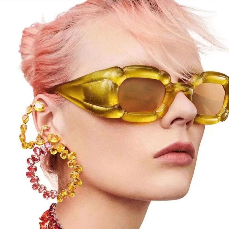 Retro Sexy Square Y2K Sunglasses For Women Men Luxury Brand Fashion Rose Pink Punk Sun Glasses Ladies Eyewear UV400 Shades S88 89910 IVISTA
