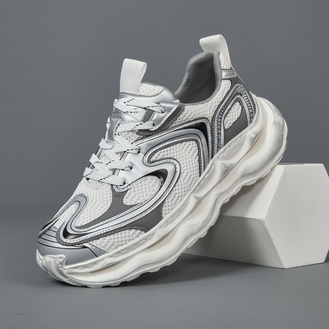 2024 Spring New Men's Shoes New Running Shoes Breathable Shoes Men Shock Absorption Rebound Sneakers