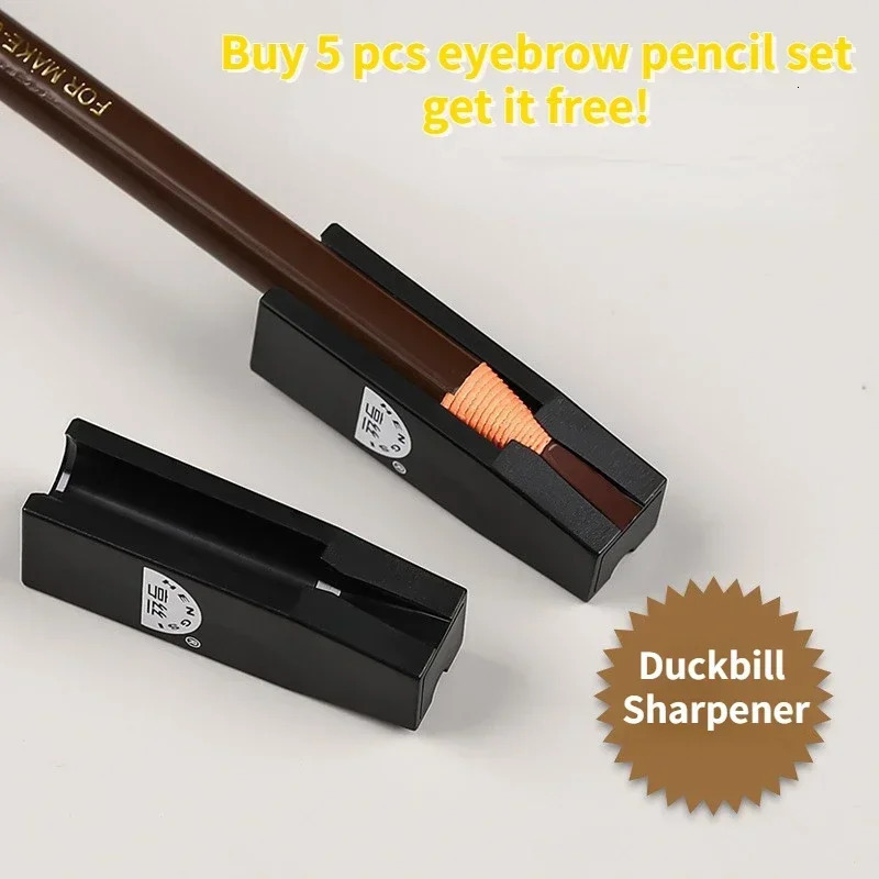 6 Colors Option Eyebrow Pencil Waterproof and Non-smudge Genuine Wood Hard Core Wholesale Wood Eyebrow Pencil Eyebrow Pen Golden 240625