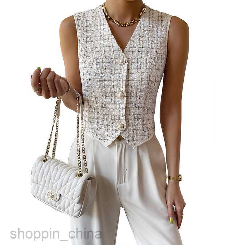 Women Jackets Coats Fashionable Small Fragrant Vest Layered Sleeveless Fashion Single Wear Coat