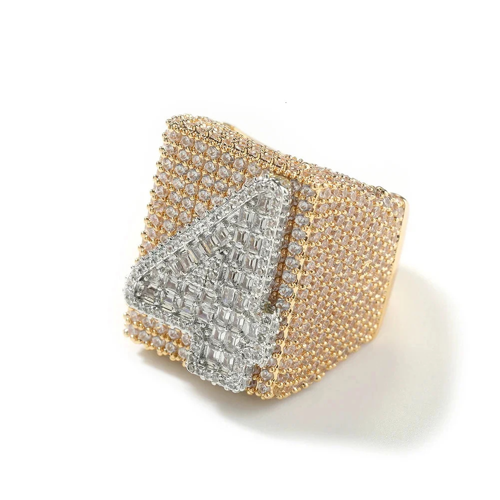 THE BLING KING Custom Big Mens Ring Personalized Letters Numbers Full Iced Out Cubic Zirconia Party Rings Hiphop Rapper Jewelry 240617