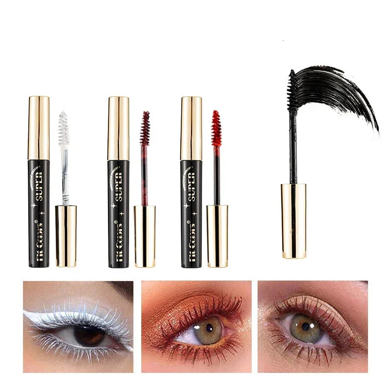 14 Color Volume Mascara Lasting Styling Waterproof Quick Dry Blue Purple Curling Lengthen Long Eyelash Silk Extension Cream 240625