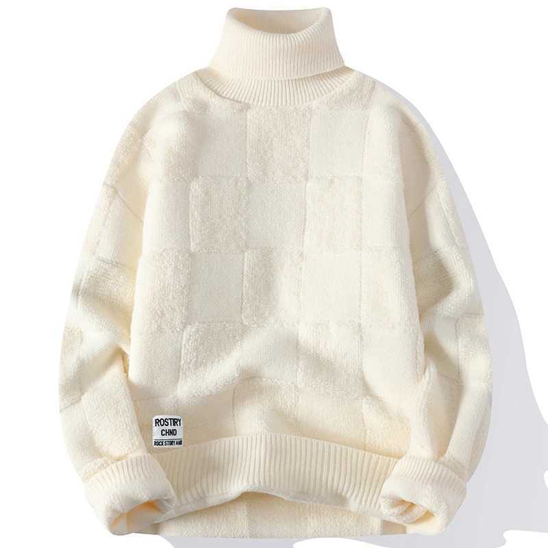 Men's Sweaters New Style Men High Quality Long Slve Sweater Male Slim Fit Kp Warm Winter Pullover Man High-neck Soft Skin-friendly Sweater Y24062