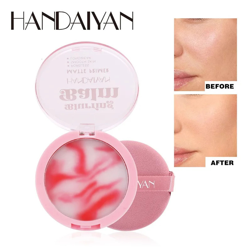 Pink Oil Control Long-lasting Powder Cake with Cosmetic Puff Makeup Powder Waterproof Oil Control Matte Concealer Powder Cream 240624