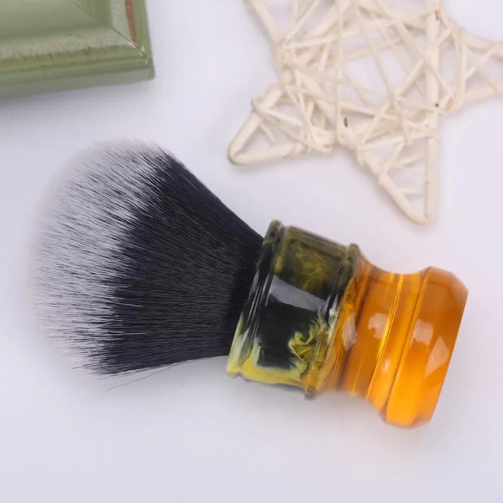 Yaqi 24MM Men Wet Shave Brushes Sagrada Familia BlackWhite Tuxedo Synthetic Fibre Resin Handle o240624
