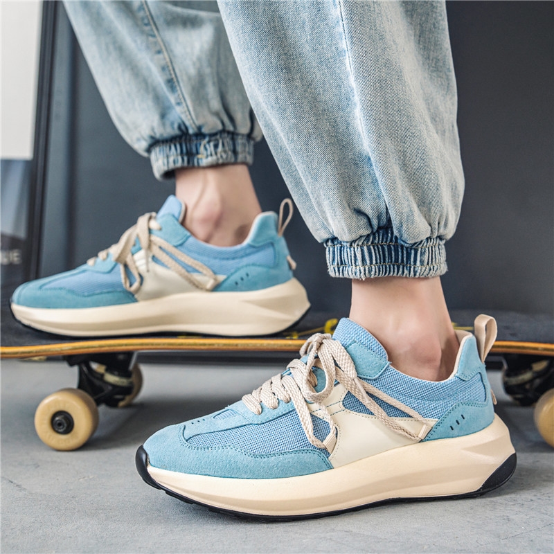 Men's shoes new niche all match men's breathable casual running sneakers retro fashion shoes platform shoes